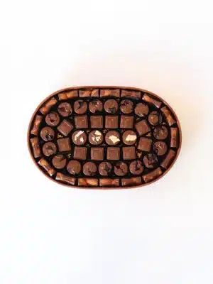 Small Oval Leather Tray