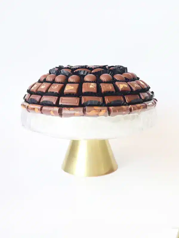 Flat Glass Plate with Chocolate
