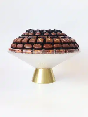 Deep Glass Plate with Chocolate