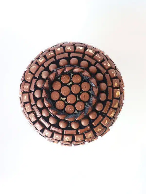 Deep Glass Plate with Chocolate - Image 2