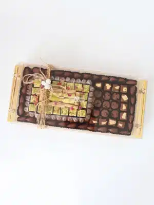 Acrylic Tray with Assorted Chocolate and Rahash