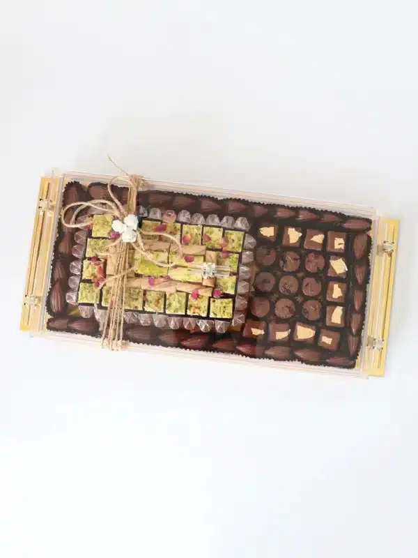 Acrylic Tray with Assorted Chocolate and Rahash