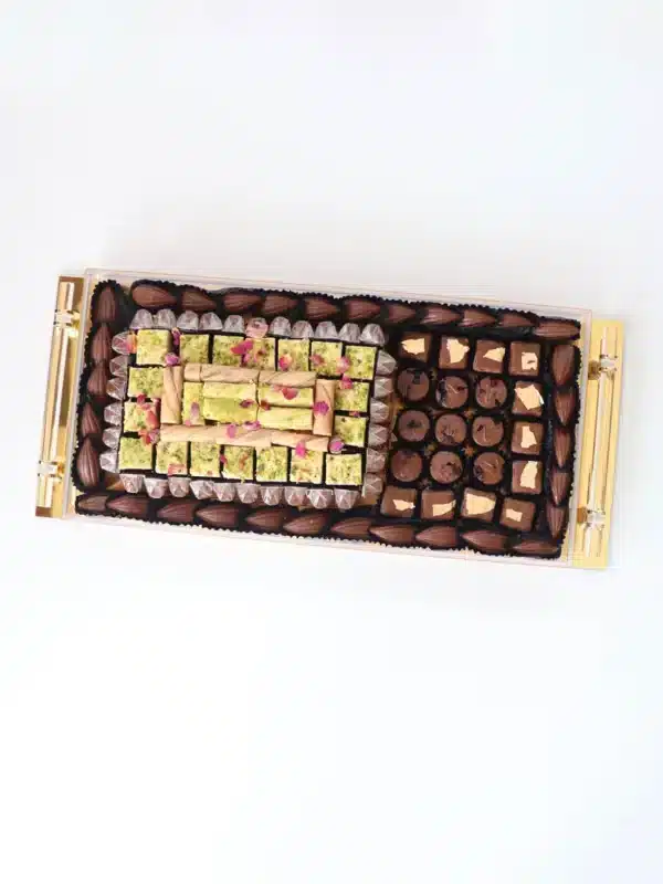 Acrylic Tray with Assorted Chocolate and Rahash - Image 4